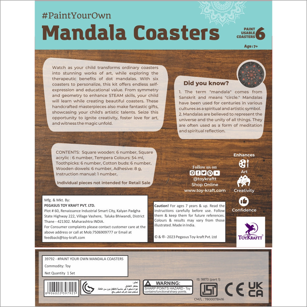 Paint Your Own - Mandala Coasters