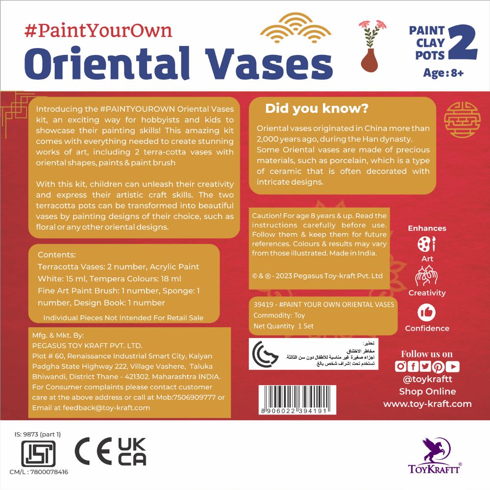 Paint Your Own - Oriental Vases