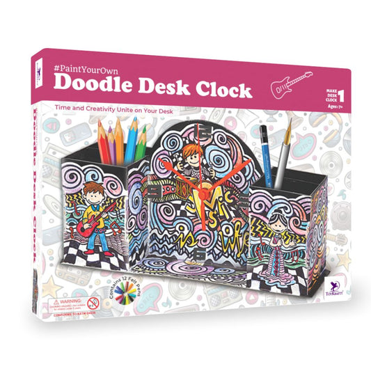 Paint Your Own - Doodle Desk Clock