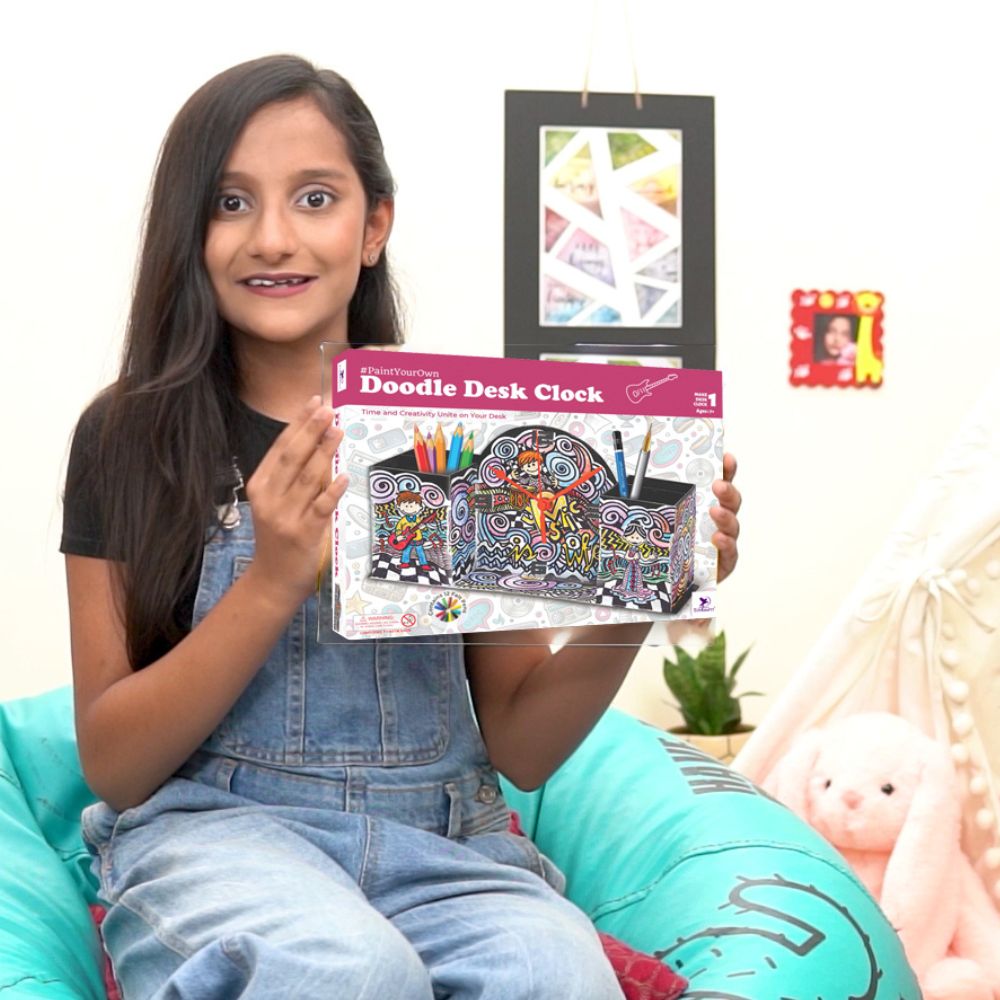 Paint Your Own - Doodle Desk Clock