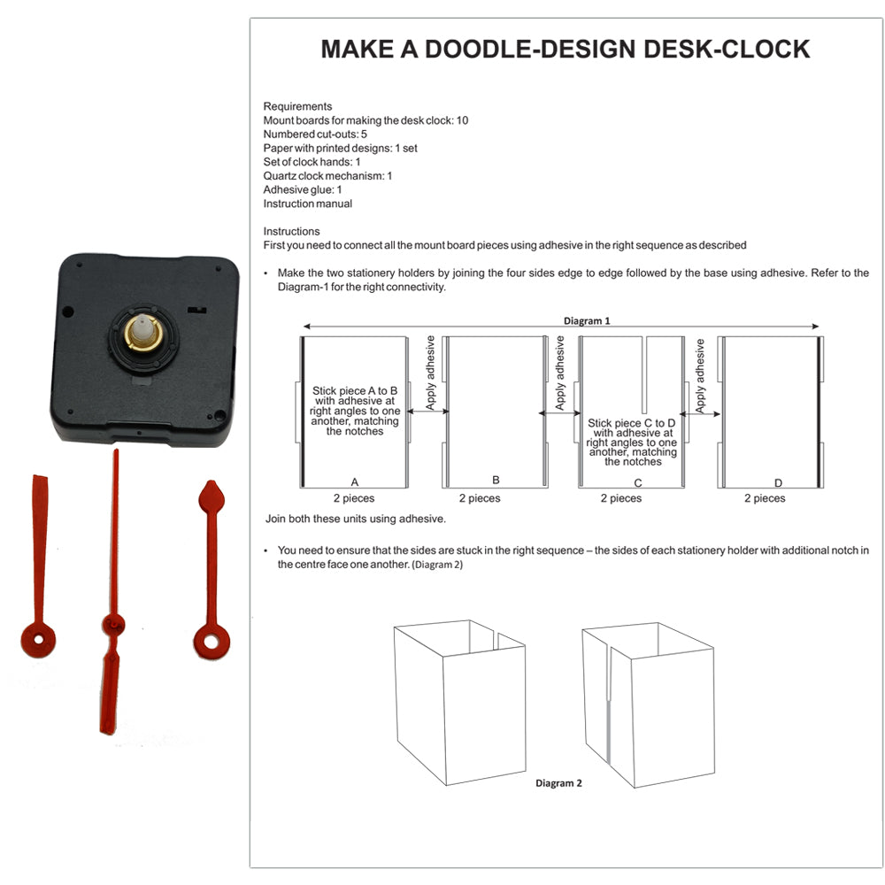 Paint Your Own - Doodle Desk Clock