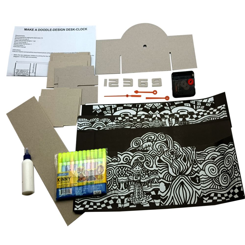 Paint Your Own - Doodle Desk Clock