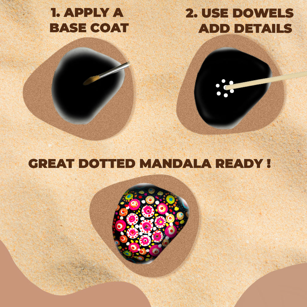 Paint Your Own - Dot Mandala Rocks